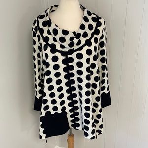 Ali Miles Polka Dot Tunic Top - Classic & Unique